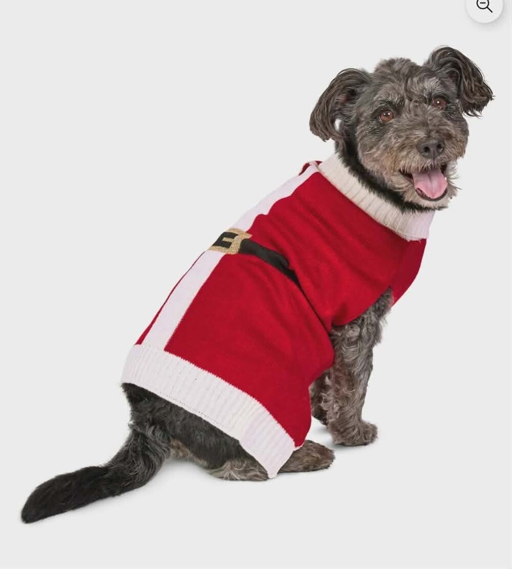 NEW! Vibrant Life Christmas Santa Claus Pet Dog Sweater Costume Size M 20-50lb